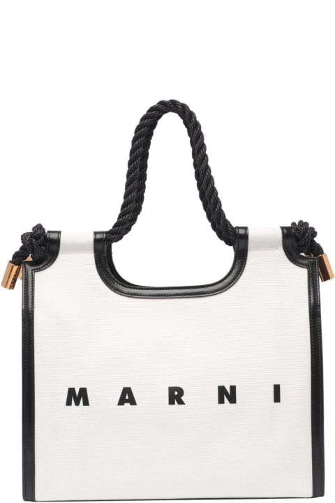 Marni Bags for Women Marni Marcel Logo Printed Tote Bag