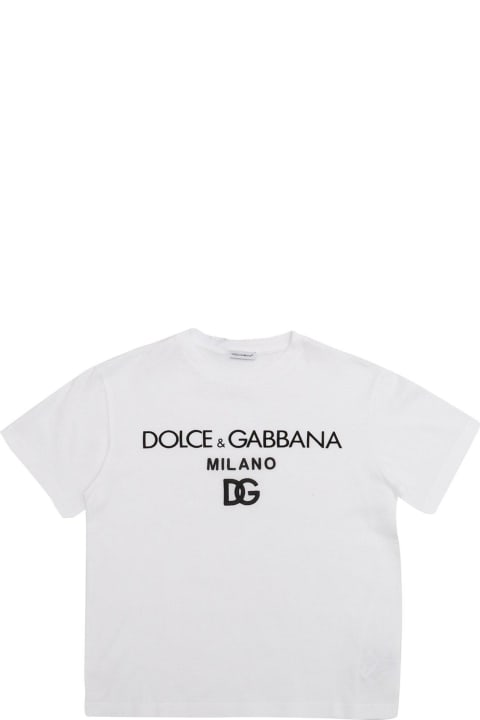 Dolce & Gabbana T-Shirts & Polo Shirts for Boys Dolce & Gabbana Logo Printed Crewneck T-shirt