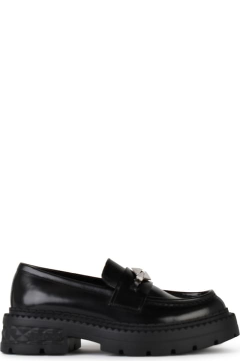 Jimmy Choo Flat Shoes for Women Jimmy Choo 'marlow' Black Shiny Leather Loafers