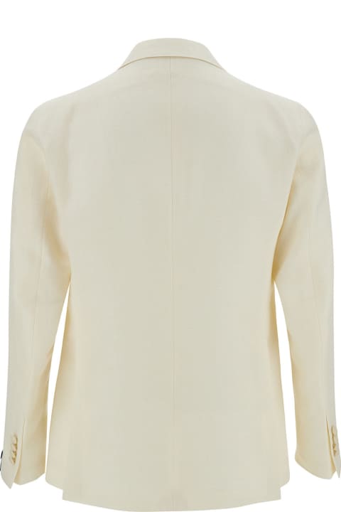 Tagliatore Coats & Jackets for Women Tagliatore White Single-breasted Blazer In Wool Blend Man