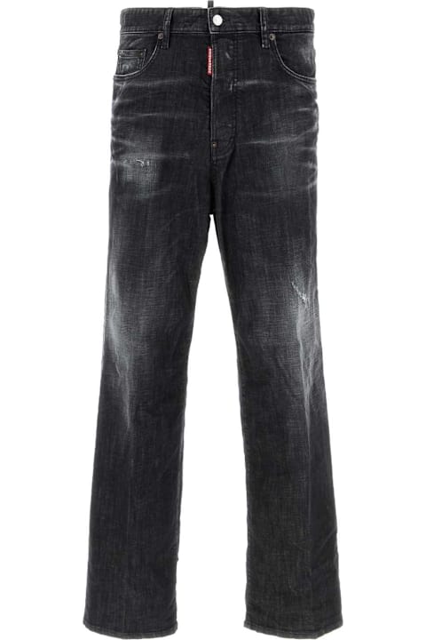 أدوات منزلية Dsquared2 Black Stretch Denim Loose Jeans