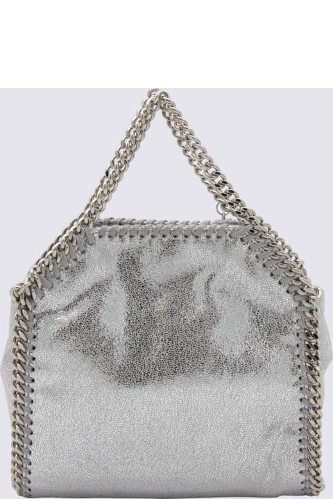 Homeware Stella McCartney Silver Metal Faux Leather Falabella Micro Tote