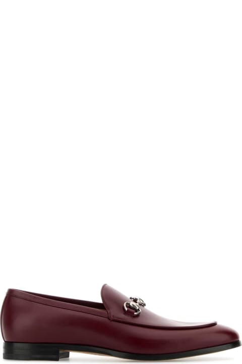 Gucci أحذية اللوفرز والبوت لـ القسم الرجالي Gucci Burgundy Leather Loafers