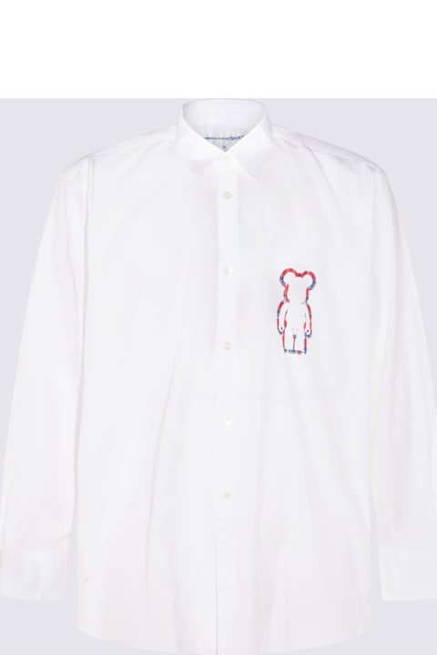 Comme des Garçons قمصان لـ القسم الرجالي Comme des Garçons White Cotton Shirt
