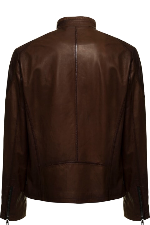 Suprema Brown Vegetable Leather Man Jacket
