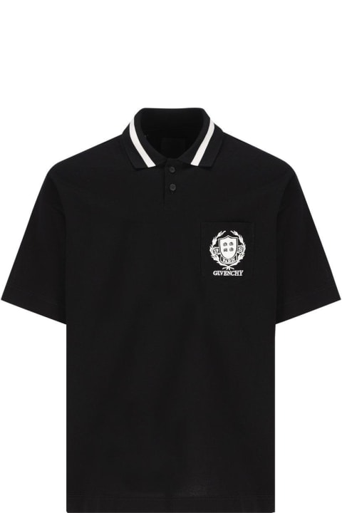 Givenchy Shirts for Men Givenchy Logo Embroidered Polo Shirt