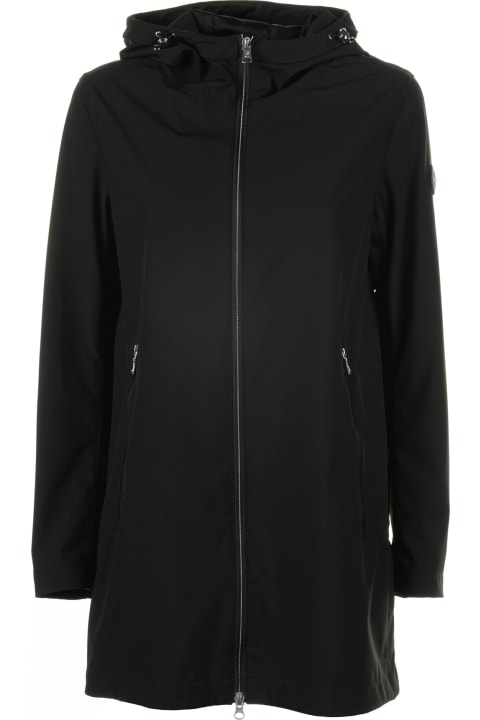 Colmar for Women Colmar Long Black Jacket In Stretch Softshell