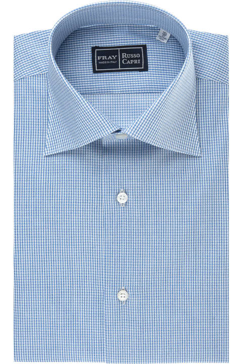 Fray Shirts for Men Fray Regular Fit Shirt In Light Blue Linen