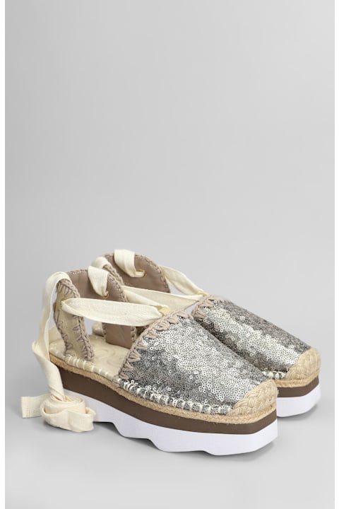 Mou Shoes for Women Mou Espa Sandal Espadrilles In Grey Leather