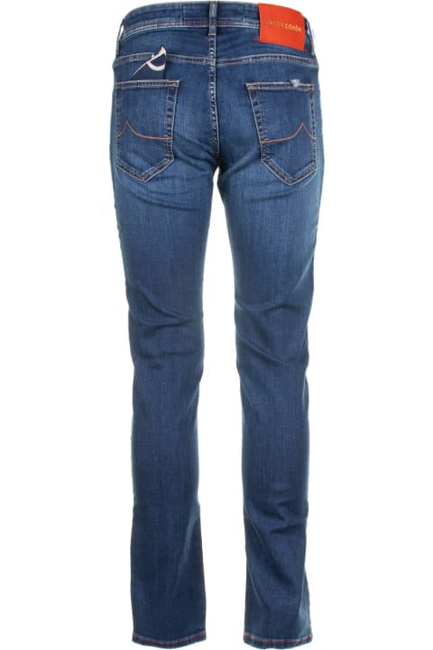 Jacob Cohen Jeans for Men Jacob Cohen Jeans In Blue Denim With Small Tears