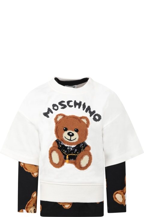 Moschino for Kids Moschino Multicolor Set For Kids With Teddy Bear And Logo