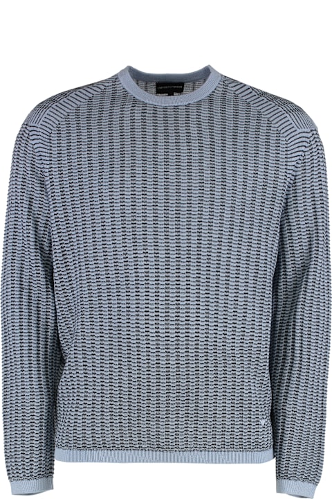 Emporio Armani سترات لـ القسم الرجالي Emporio Armani Wool-blend Crew-neck Sweater