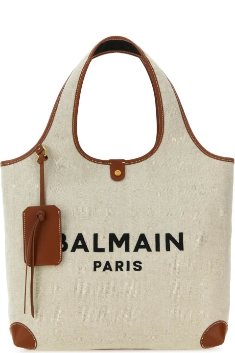 ウィメンズ Balmainのトートバッグ Balmain Sand Canvas B-army Shopping Bag