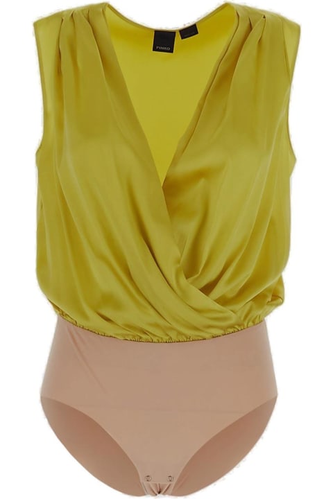 Underwear & Nightwear for Women Pinko Ines V-neck Sleeveless Satin Bodysuit