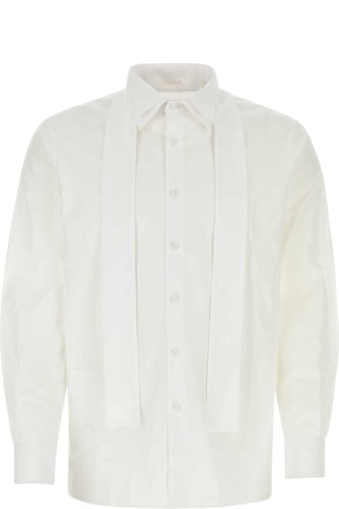メンズ Pradaのウェア Prada White Poplin Shirt