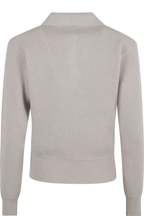 Fabiana Filippi for Women Fabiana Filippi V-neck Rib Trim Knit Polo Sweater