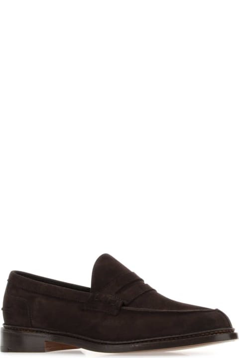Tricker's Shoes for Men Tricker's Brown Suede Adam Loafers