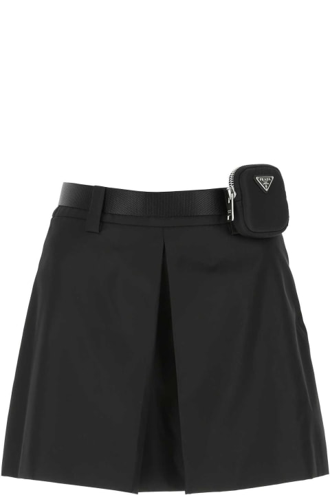 Pants & Shorts for Women Prada Black Nylon Mini Skirt