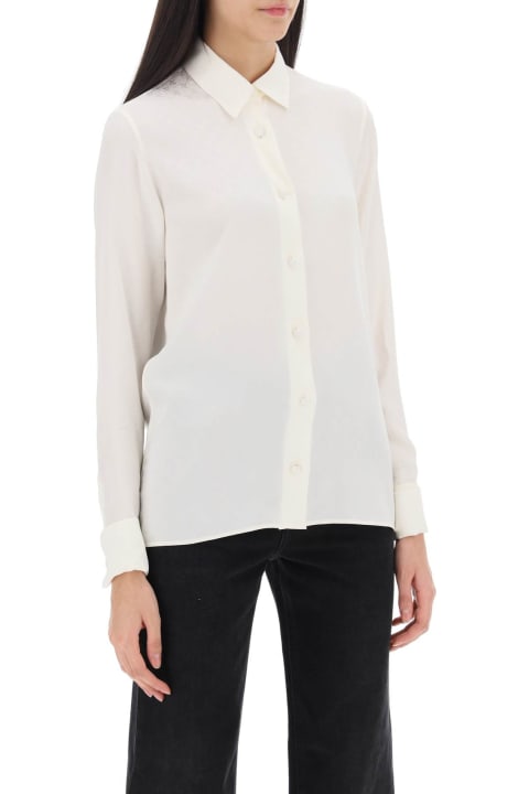 Palm Angels Topwear for Women Palm Angels Silk Shirt With Monogram