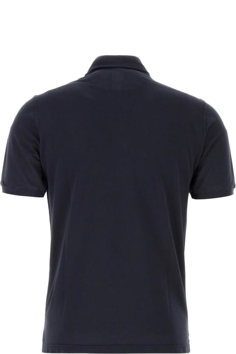 Fedeli Shirts for Men Fedeli Midnight Blue Piquet North Polo Shirt