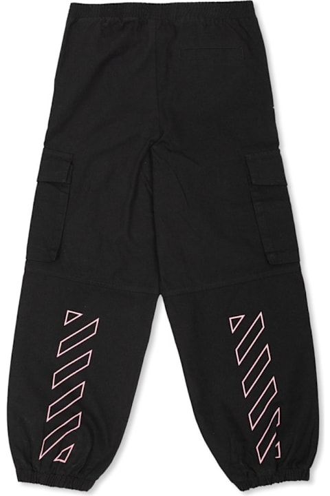 Off-White Bottoms for Girls Off-White Off Stamp Printed Tapered Leg Track Pants