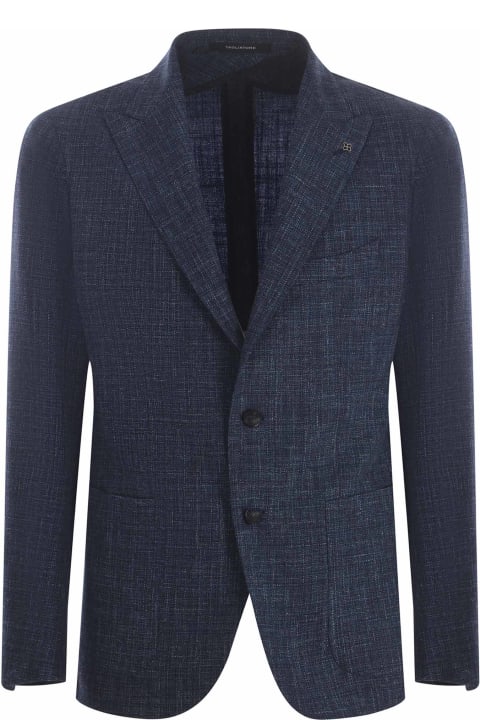Coats & Jackets for Men Tagliatore Single-breasted Jacket Tagliatore In Cotton And Linen Blend