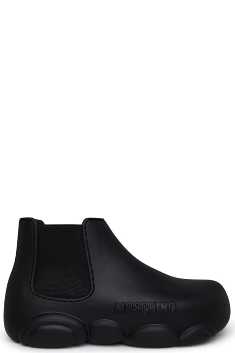 Moschino Boots for Women Moschino Black Rubber Ankle Boots