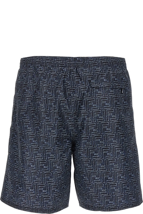 Swimwear Sale for Men Fendi Denim Effect Swimsuit
