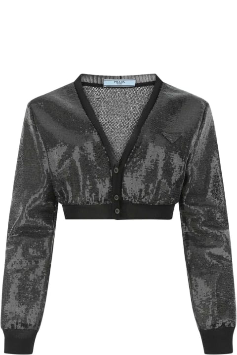 Prada Clothing for Women Prada Black Sequins Cardigan
