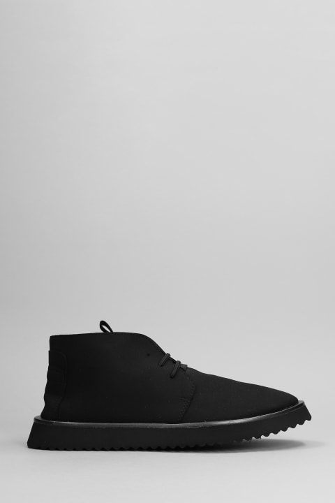 Flavor Lace Up Shoes In Black Suede