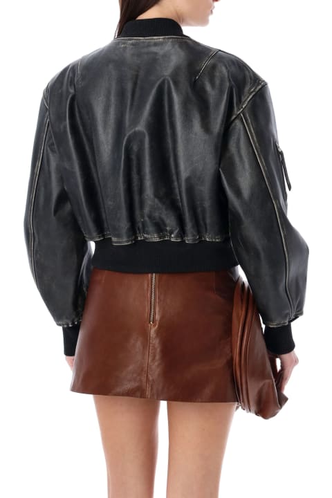 Coats & Jackets for Women Acne Studios Leather Bomber Jacket