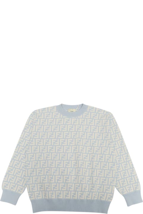 Fendi Sweaters & Sweatshirts for Boys Fendi Ff Piquet Knitted Pullover