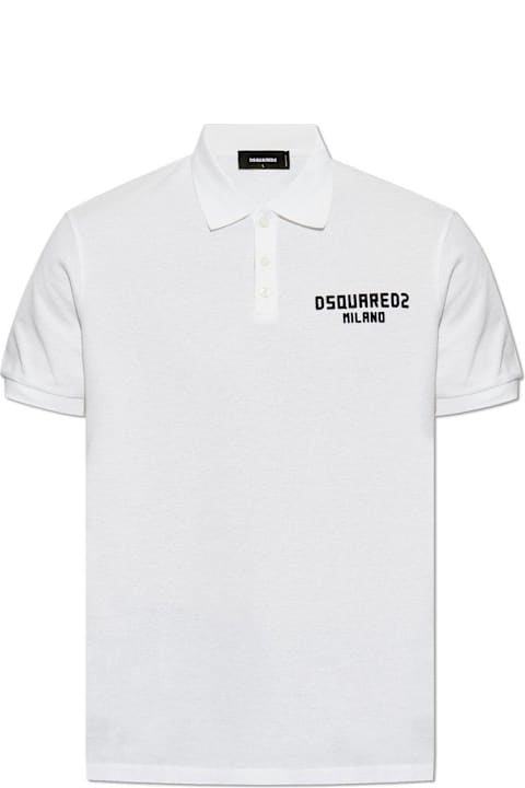 Homeware Dsquared2 Logo Detailed Short-sleeved Polo Shirt