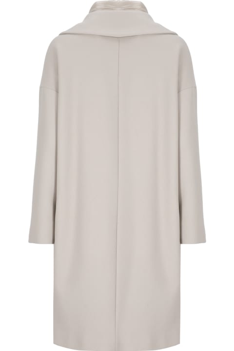 Homeware Herno Padded-collar Single-breasted Long Sleeved Coat