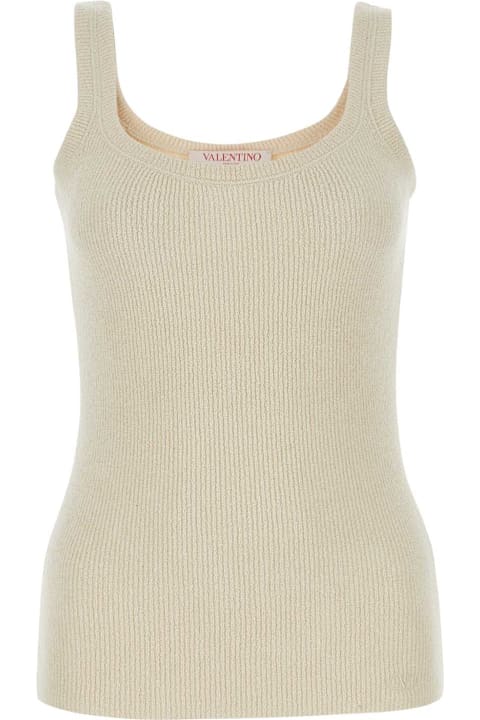 Valentino Garavani Topwear for Women Valentino Garavani Sand Silk Tank Top