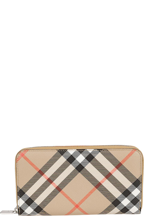 Homeware Burberry Check Zip-around Wallet