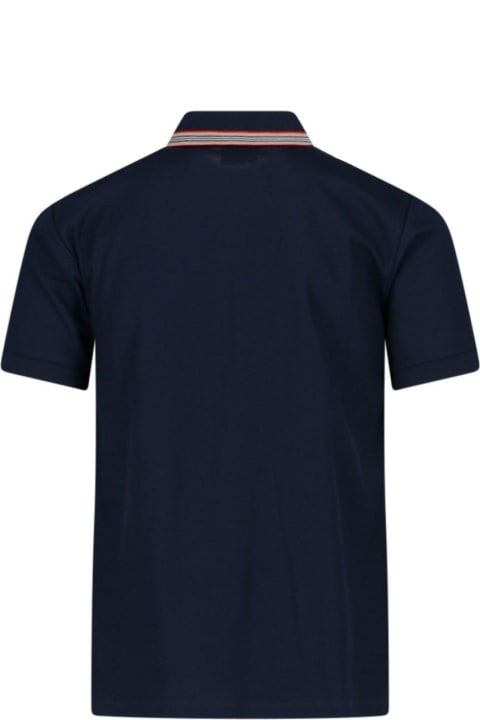 メンズ トップス Burberry Striped Detail Polo Shirt