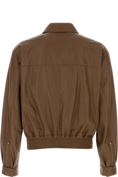 Giorgio Armani for Kids Giorgio Armani Brown Leather Jacket