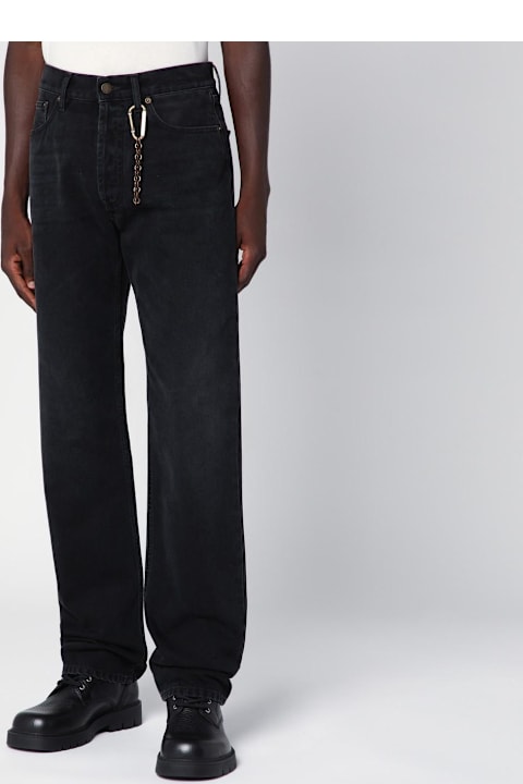 DARKPARK الملابس لـ القسم الرجالي DARKPARK Larry Slim Fit Jeans Washed Black