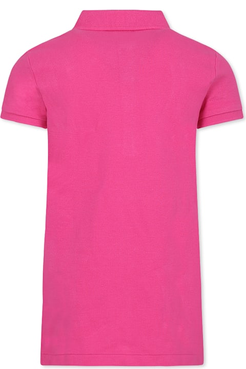 Homeware Ralph Lauren Fuchsia Polo Shirt For Girl With Horse