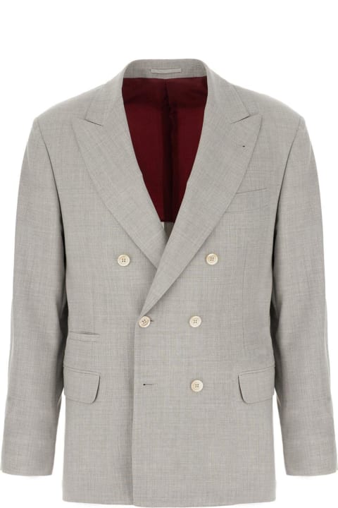 Brunello Cucinelli Coats & Jackets for Men Brunello Cucinelli Double-breasted Tailored Blazer