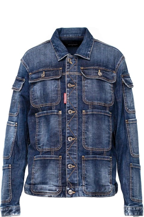 Dsquared2 Coats & Jackets for Women Dsquared2 Pocket-detailed Buttoned Denim Jacket