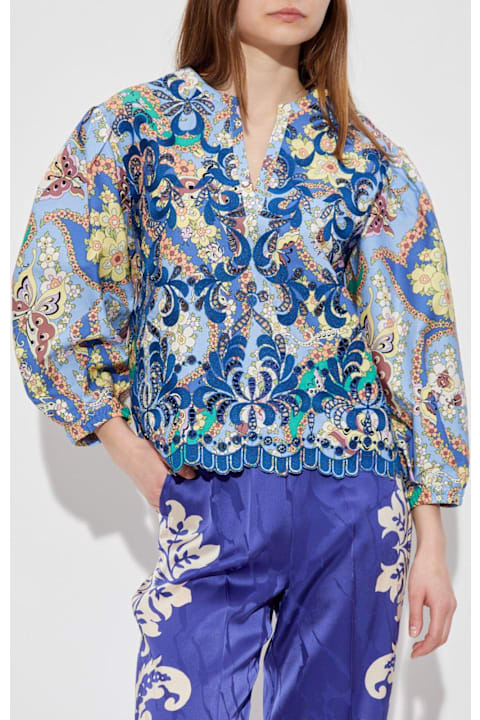 Etro for Women Etro Floral Pattern V-neck Blouse