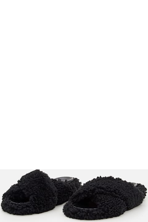 Shoes Sale for Women Marni Shearling Crisscross Sandals