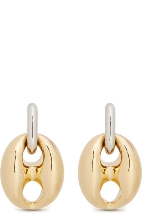 Earrings for Women Paco Rabanne Silver And Gold 'xtra Eight Dang' Earrings With Pressure Closure In Brass And Aluminum Woman