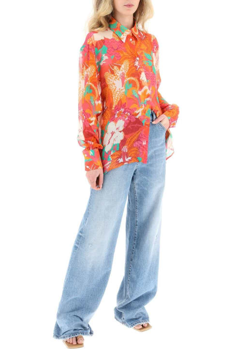 MSGM Topwear for Women MSGM Floral Chiffon Shirt MSGM