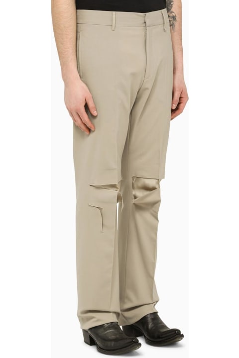 Pants for Men Givenchy Stone Tailored Trousers With Wear