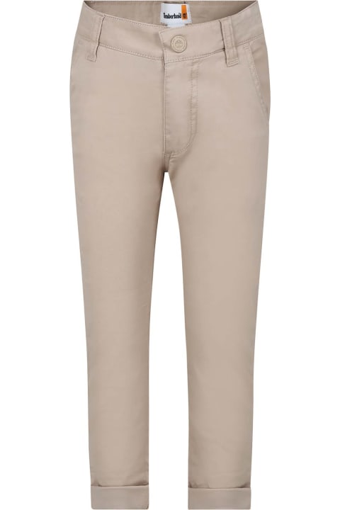 Timberland Bottoms for Boys Timberland Beige Casual Trousers For Boy