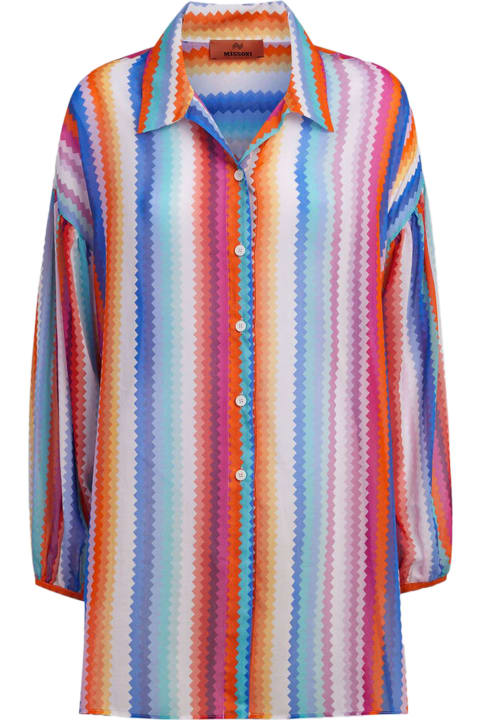 Missoni for Women Missoni Zig Zag-print Cotton-blend Shirt