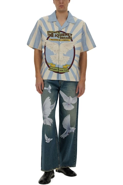 メンズ 3.Paradisのウェア 3.Paradis "freedom" Jeans